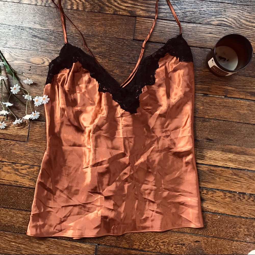 Fredericks of Hollywood Orange Lace Cami